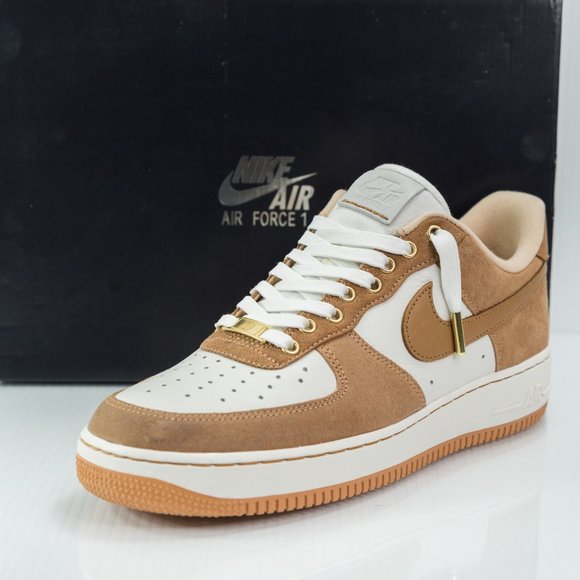Nike PREMIUM SUEDE AF1s Air Force 1 Low - TOFFEE BROWN SAIL GUM - Customs - Picture 15 of 16